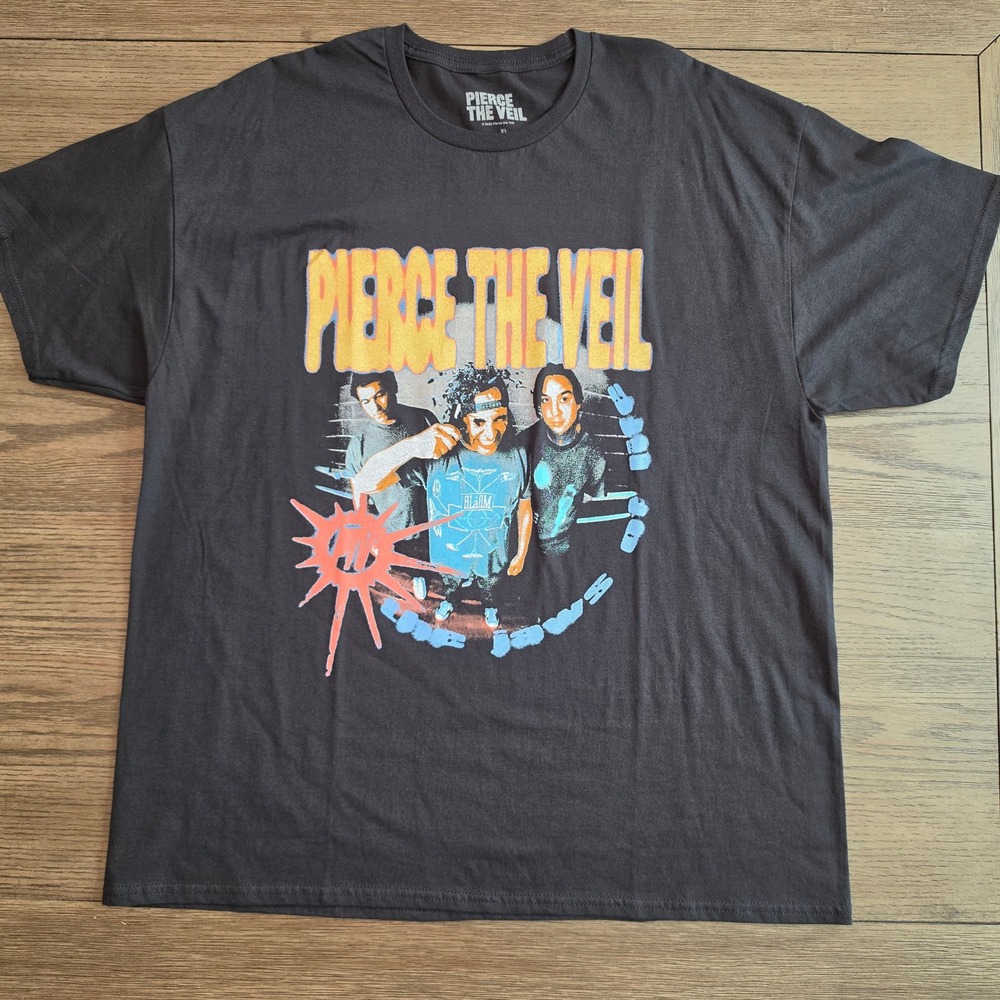 Pierce The Veil Band T-Shirt Black XL Like Jaws I Can't Hear You Graphic Tee